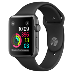 Apple Watch S3 GPS, 42mm viền nhôm, dây cao su màu đen